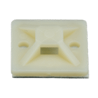 Montaje-Sujetador Adhesivo de 4 Vías de 3/4" x 3/4" x 1/4", Color Natural,  Nylon 6.6 Retardante de Llamas V-2, Paquete de 100pz