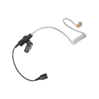 Auricular de tubo acústico transparente con cable de fibra tranzada con conector SNAP tipo MIRAGE. Requiere micrófono de solapa de 1 o 2 hilos de la Serie SNAP.