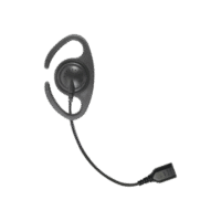 ​Auriculares de gancho en forma de "C" con cable de fibra trenzada y conector SNAP. Requiere micrófono de solapa de 1 o 2 hilos de la Serie SNAP.