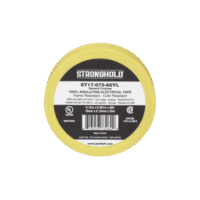 Cinta Eléctrica STRONGHOLD para Aislar, de PVC, Uso General Reparación y Mantenimiento, Grosor de 0.18mm (7 mil), Ancho de 19mm, y 20.12m de Largo, Color Amarillo