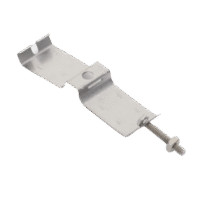 Sujetador de doble click para cable coaxial de 1 1/4"  paquete de 10 piezas.