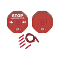 Alarma multifunción Exit Stopper® con bocina remota, para puertas dobles