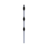 Poste de Paso de 0.75m para Cerca Electrificada. Tubo Galvanizado cal. 18 de 1"Diam. con Tapón y 3 Aisladores Instalados.
