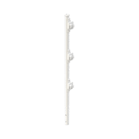 Poste de Paso Blanco de 0.75m para Cerca Electrificada. Tubo Galvanizado cal. 18 de 1"Diam. con Tapón y 3 Aisladores Instalados.