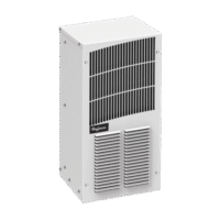 Aire Acondicionado Compacto Para Exterior, Uso en Gabinetes de Telecomunicaciones de Grado Industrial, Frío/Calor T20, 2000 BTU, 115 Vca, de Acero, Color Gris