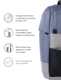 MOCHILA BACKPACK TECH ZONE STRONG TZ21LBP07-B PARA LAPTOP DE 15.6