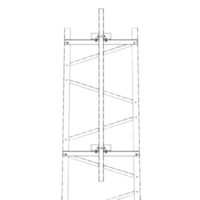 Brazo para Sección #2 Torre Titan con Herrajes y Mástil de 6' (1.8m).