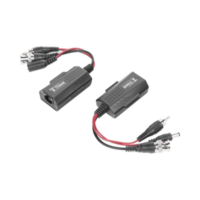 Kit de transceptores activos, envía alimentación 12V/24Vcc/AC, video y audio a una distancia de hasta 150 m en 4K para aplicaciones de video por UTP Cat 5e / 6 en alta definición.