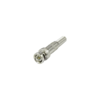 Conector BNC macho de 75 Ohm, con base de resorte para montar a presión cable coaxial RG-59/ Níquel/ Oro/ Teflón.