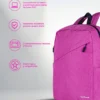 MOCHILA BACKPACK TECHZONE CLASSIC TZLBP43015B-R PARA LAPTOP DE 15.6 ROSA