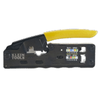 Ponchadora/Pelacables/Cortacables Compacta con Matraca para Conectores  RJ45 y RJ11/RJ12.