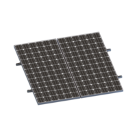 Kit De Minirieles Para Panel Solar Arreglo 1X2 Para Instalación Plano En Lámina