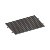 Kit De Minirieles Para Panel Solar Arreglo 1X3  Para Instalación Plano En Lámina