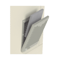Rejilla para Respiración de Gabinete tipo LPFORTE con Filtro, para ventilador de 12 x 12 cm
