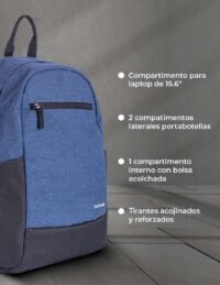 MOCHILA BACKPACK TECH ZONE AZUL TZLBP16 PARA LAPTOP DE 15.6