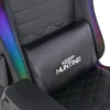 SILLA OCELOT GAMING OSRGB / VINIPIEL / RGB / BASE METALICA AJUSTABLE / DESCANSABRAZOS 4D / PISTON CLASE 4 / RECLINABLE 90-155 GRADOS / HASTA 150KG / COJINES LUMBAR Y CERVICAL / COLOR NEGRO