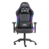SILLA OCELOT GAMING OSRGB / VINIPIEL / RGB / BASE METALICA AJUSTABLE / DESCANSABRAZOS 4D / PISTON CLASE 4 / RECLINABLE 90-155 GRADOS / HASTA 150KG / COJINES LUMBAR Y CERVICAL / COLOR NEGRO
