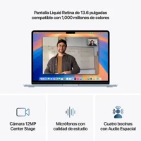 MACBOOK AIR 13 PULGADAS / CHIP M4 DE APPLE CON 10CPU Y 10GPU / 16GB / 512GB SSD / 2 PUERTOS THUNDERBOLT 4 / AD USB-C 35W / MAGIC KEYBOARD CON TOUCH ID / PLATA