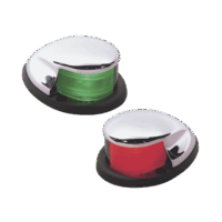 Set de Luces Laterales de Montaje Horizontal con Carcasa Cromada para Embarcaciones a Motor de Menos de 20 Metros