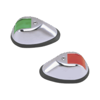Set de Luces de Navegación Verticales en Carcasa Cromada en Color Rojo/Verde para Embarcaciones a Motor de Hasta 20 Metros