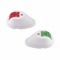 Set de Luces de Navegación Verticales Rojo / Verde con Carcasa en Color Blanco para Embarcaciones a Motor de Menos de 20 Metros