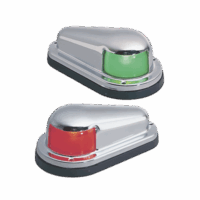 Set de Luces Laterales de Montaje Horizontal con Carcasa de Acero para Embarcaciones a Vela o a Motor de Menos de 12 Metros