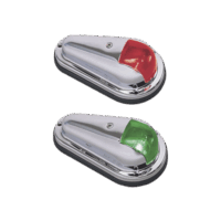 Set de Luces de Navegación Verticales con Carcasa de Acero Inoxidable Pulido para Todo Tipo de Embarcación Menores de 12 Metros