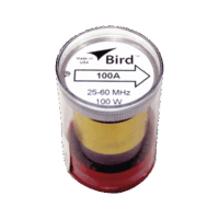 Elemento de 100 Watt en Línea 7/8" para Wattmetro BIRD 43 en Rango de Frecuencia de 25 a 60 MHz.