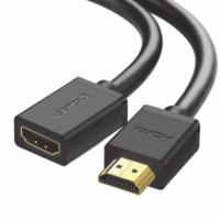 10140-p.png Cable extensor HDMI de 0.5M / 4K@60Hz / 3D / HDR / Macho a Hembra / Núcleo de cobre estañado / Transmisión estable.