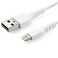 10191632.jpg CABLE DE CARGA DE 1M USB A LIGHTNING - CABLE LIGHTNING CERTIFICADO MFI APPLE - CABLE LIGHTNING DE SERVICIO PESADO - BLANCO - STARTECH.COM MOD. RUSBLTMM1M