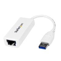 10191891.jpg ADAPTADOR TARJETA DE RED EXTERNA NIC USB 3.0 A 1GBPS GIGABIT ETHERNET 1 PUERTO - 1X RJ45 HEMBRA - 1X USBA - BLANCO - STARTECH.COM MOD. USB31000SW