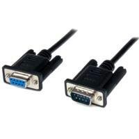10192273.jpg CABLE SERIAL DE 2M MODEM NULO NULL SERIAL DB9 HEMBRA A MACHO - NEGRO - STARTECH.COM MOD. SCNM9FM2MBK