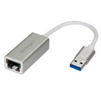 10192289.jpg ADAPTADOR TARJETA DE RED EXTERNA - ETHERNET GIGABIT EXTERNO USB 3.0 - PLATEADO - IDEAL PARA MACBOOK, CHROMEBOOK O TABLET - STARTECH.COM MOD. USB31000SA