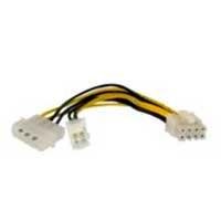 10192805.jpg CABLE ADAPTADOR DE 15CM PARA FUENTE DE PODER - ALIMENTACIÓN CPU INTERNO 4 PINES A 8 PINES EPS CON LP4 - HEMBRA A MACHO - STARTECH.COM MOD. EPS48ADAP