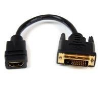10192840.jpg CABLE ADAPTADOR DE 20CM HDMI® A DVI - DVI-D MACHO - HDMI HEMBRA - CABLE CONVERTIDOR DE VIDEO - NEGRO - STARTECH.COM MOD. HDDVIFM8IN