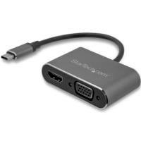 10193576.jpg ADAPTADOR USB-C A VGA Y HDMI - 2EN1 - 4K 30HZ - GRIS ESPACIAL - ADAPTADOR DE VIDEO EXTERNO USB TIPO C - STARTECH.COM MOD. CDP2HDVGA