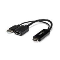 10195017.jpg ADAPTADOR DE VIDEO HDMI A DISPLAYPORT - CONVERTIDOR 4K ALIMENTADO POR USB - STARTECH.COM MOD. HD2DP