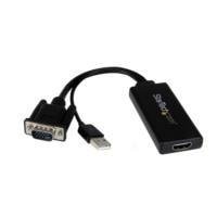 10195778.jpg ADAPTADOR VGA A HDMI CON AUDIO Y ALIMENTACIóN USB CONVERTIDOR VGA A HDMI PORTáTIL 1080 P - STARTECH.COM MOD. VGA2HDU