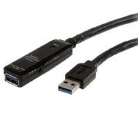 10250431.jpg CABLE EXTENSOR DE 10 METROS USB 3.0 SUPERSPEED ACTIVO - PERMITE CONEXION EN CASCADA DE HASTA 2 NIVELES - USB A MACHO A HEMBRA - NEGRO - STARTECH.COM MOD. USB3AAEXT10M