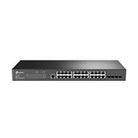 10250614.jpg SWITCH | TP-LINK | TL-SG3428 | 24 PUERTOS RJ45 GIGABIT 10/100/1000 | ADMINISTRABLE | CON 4 RANURAS SFP GIGABIT L2 JETSTREAM 1 RJ45 CONSOLA Y 1 MICRO-USB PARA RACK 19 PULGADAS
