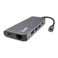 10313732.jpg ADAPTADOR MULTIPUERTO / DOCKING STATION 8 EN 1 GHIA USB 3.1 DE TIPO C A HDMI/RJ45/USB 3.1 3/MICRO SD/ MEMORIA SD / C PD