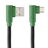 10337334.jpg CABLE MICRO USB HUNE HIEDRA SUSTENTABLE TRENZADO CARGA RAPIDA Y DATOS 90ª 1.2M (BOSQUE)