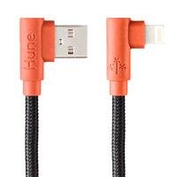 10337372.jpg CABLE LIGHTNING HUNE HIEDRA SUSTENTABLE TRENZADO 90ª 1.2M COMPATIBLE CON IPHONE (CORTEZA)