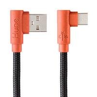10337374.jpg CABLE MICRO USB TIPO C HUNE HIEDRA SUSTENTABLE TRENZADO CARGA RAPIDA Y DATOS 90ª 1.2M (CORTEZA)