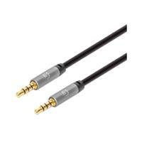 10353932.jpg CABLE AUDIO,MANHATTAN,355995, ESTEREO 3.5MM M-M 2.0M NEGRO/ALUMINIO PLATEADO
