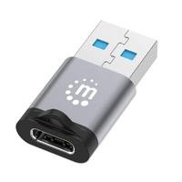 10354456.jpg ADAPTADOR,MANHATTAN,356305, USB-C V3.2 GEN1, AM-CH, 5GBPS 3A, ALUMINIO GRIS ESPACIAL/NEGRO