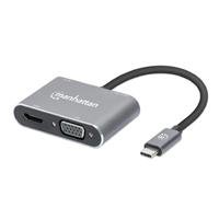 10357153.jpg DOCKING USB,MANHATTAN,130691,-C 4 PTOS, HDMI/VGA, USB-A/USB-C PD