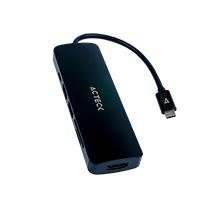 10359672.jpg HUB ACTECK GATE 6 DH660 / USB C / 5 PUERTOS / USB C - 2X USB A - LECTOR DE MEMORIAS - HDMI / 15 CM / NEGRO / AC-934619
