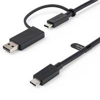 10365872.jpg CABLE USB TIPO C DE 1M CON ADAPTADOR USB-A, USB-C A C , USB-A A C, CABLE USB C 2 EN 1 PARA DOCKS HIBRIDAS - STARTECH.COM MOD. USBCCADP