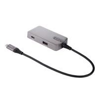 10376633.jpg ADAPTADOR STARTECH.COM MULTIPUERTOS USB C - USB-C A HDMI 2.0 4K 60HZ, PD CON PASO DE 100W - HUB USB DE 3 PUERTOS DE 10GBPS - MINI DOCKING STATION USB TIPO C PORTATIL - CABLE DE 25CM